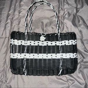 Woven Plastic Mini Purse